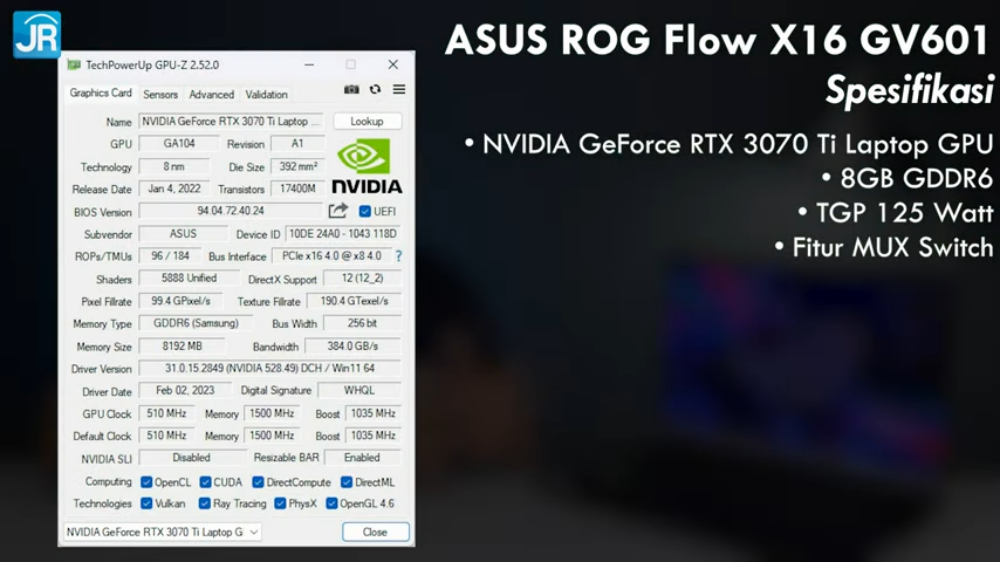 Review ASUS ROG Flow X16 GV601RW: Laptop Gaming Kencang Multifungsi 7 ASUS ROG Flow X16 GV601RW 7