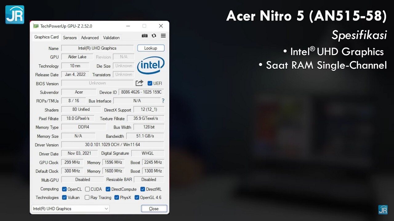 Review Acer Nitro 5 (AN515-58): Laptop Gaming Murah, Kencang, Bisa 3 Storage! 4 Review Acer Nitro 5 (AN515-58)