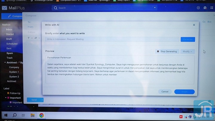 Synology di Computex 2023: AI, Storage Kapasitas PetaByte, dan Drive Portable Baru 2 Fitur AI di Synology MailPlus