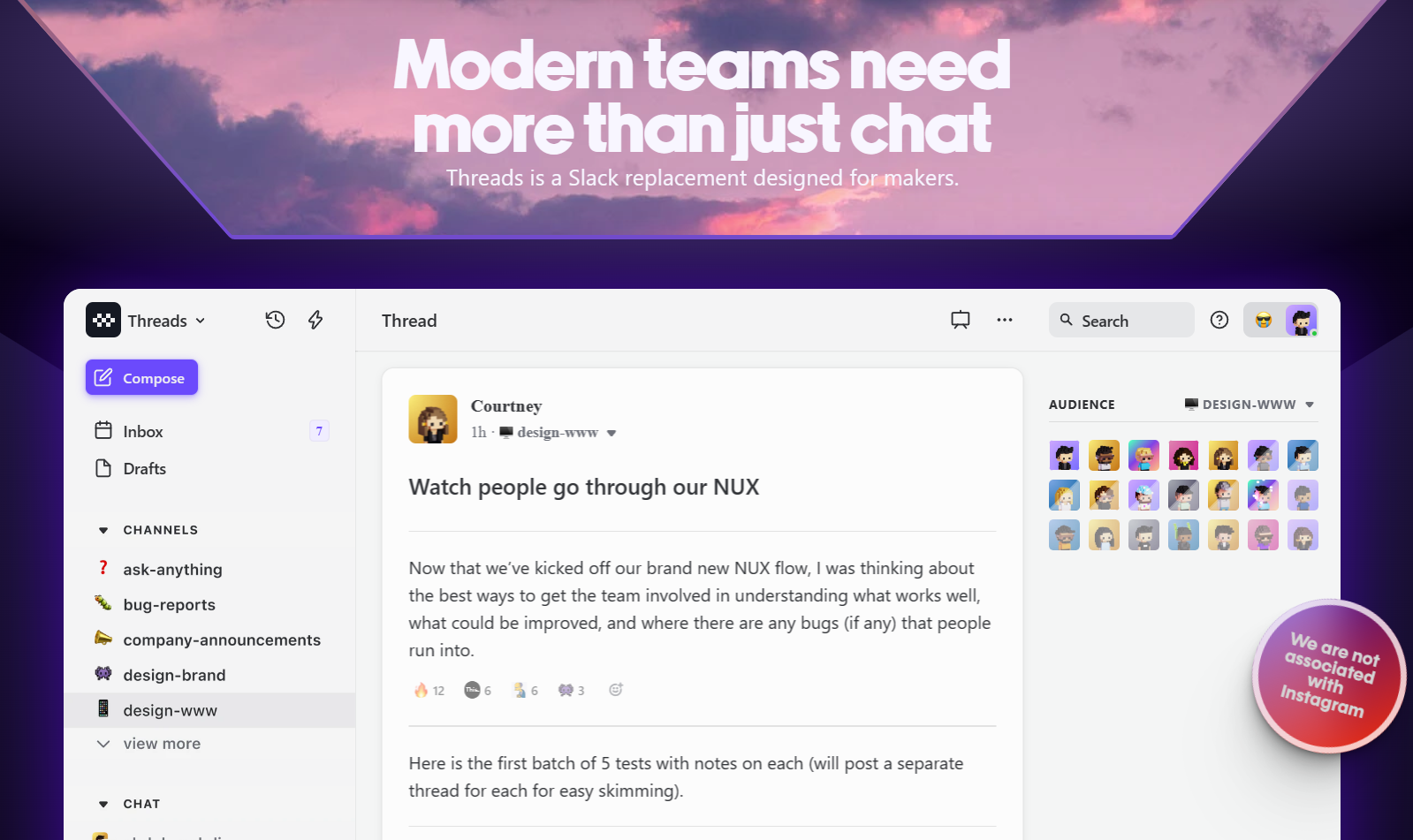Punya Nama Mirip Threads Instagram, Aplikasi Chatting Kantoran Ini Ikutan Populer 36 Threads mirip punya INstagram