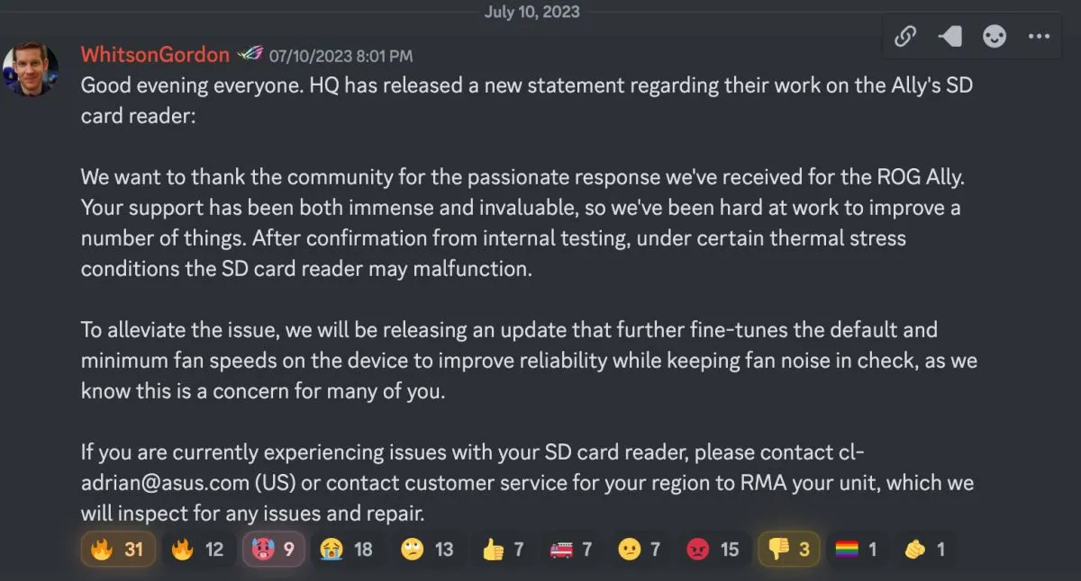 ASUS Akui MicroSD Pada ROG Ally Dapat Bermasalah 2 download 1