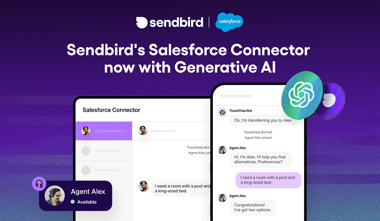 Direct Release: Sendbird Luncurkan SmartAssistant Berbasis AI bagi Salesforce Connector untuk Interaksi Dukungan yang Cepat dan Personal 24 Salesforce Connector Press GenAI