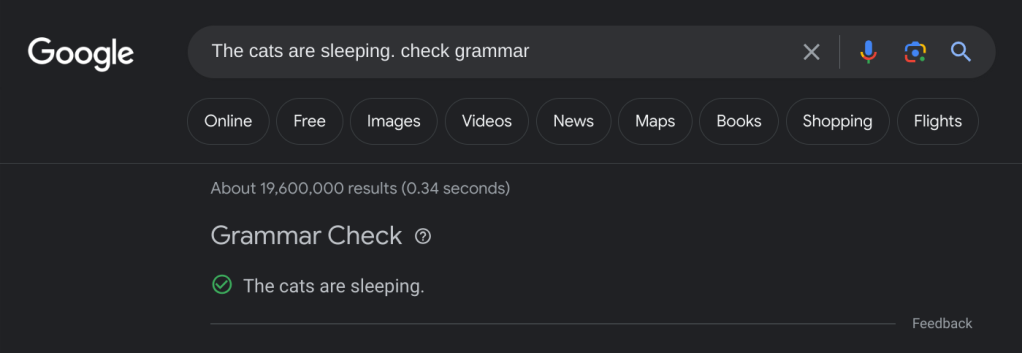 google search grammar check 2