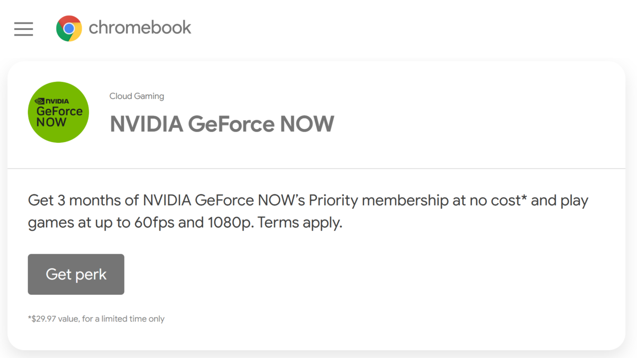 Asik! Pengguna Chromebook Dapat 3 Bulan Uji Coba GeForce Now, Gratis! 2 Chromebook  Uji Coba Gratis GeForce Now