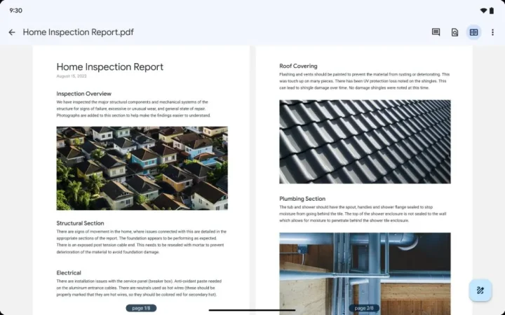 Google Drive PDF two page