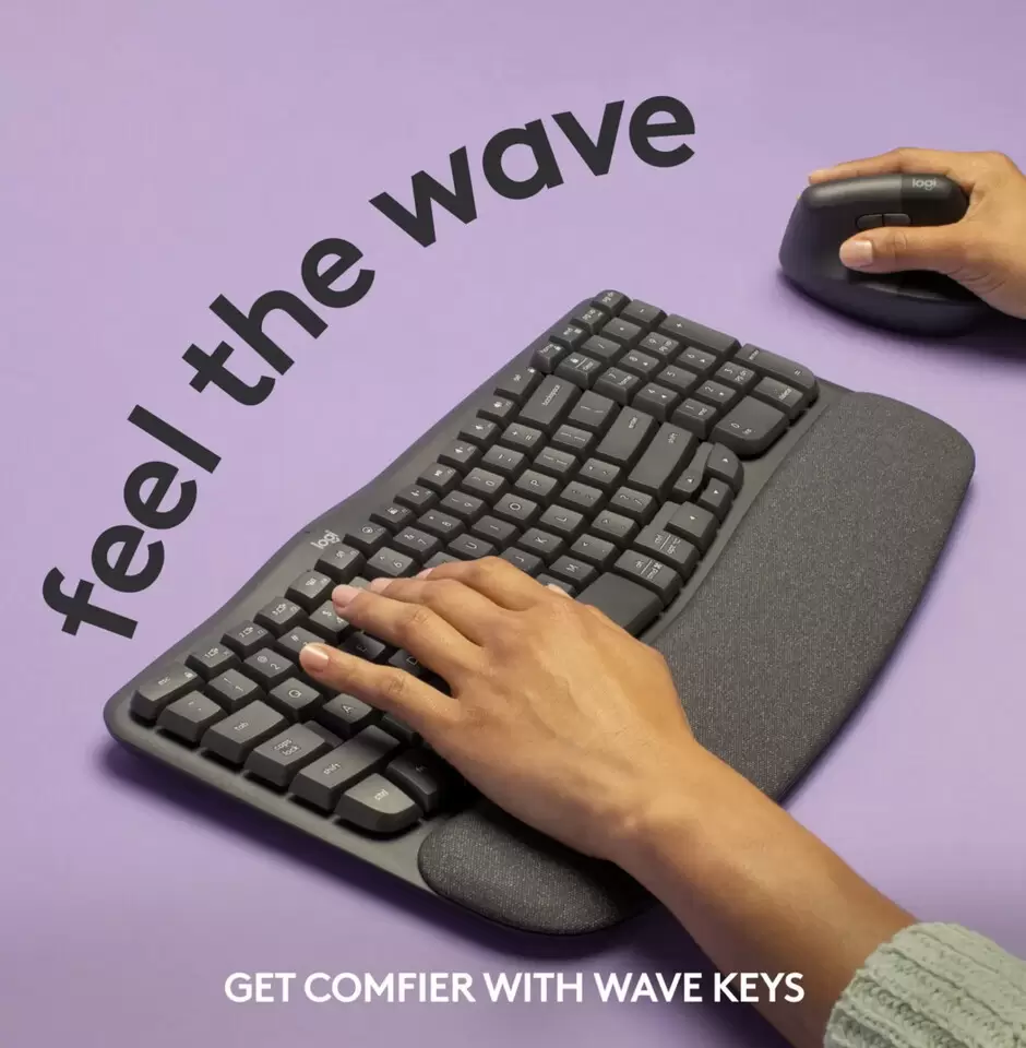 Logitech Umumkan Keyboard Ergonomis Unik Bergelombang, Wave Keys 21 Logitech Wave Keys, Punya Desain Gelombang yang Ergonomis.
