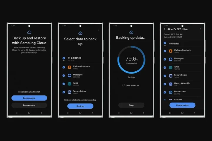 samsung temporary cloud backup s