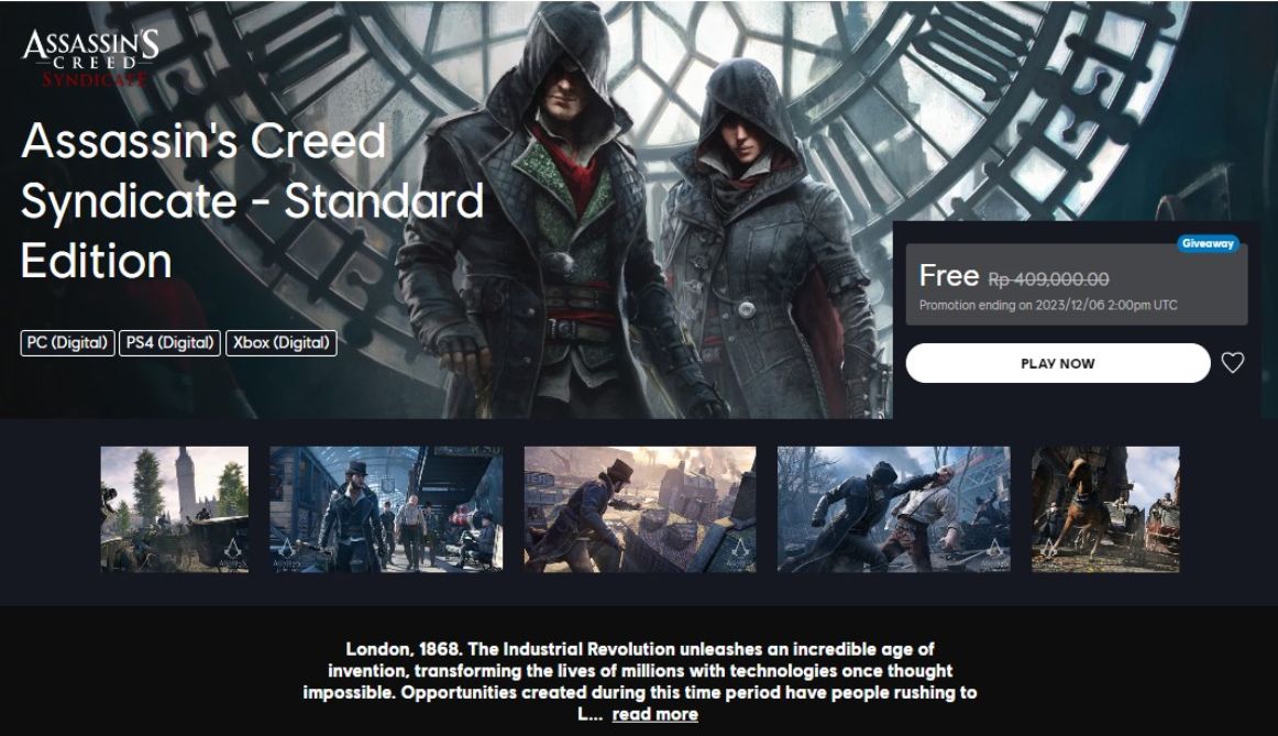 Assassin’s Creed Syndicate PC GRATIS via Ubisoft Connect! 14 16dcb4b6e0b324f75bcb28da500069a3