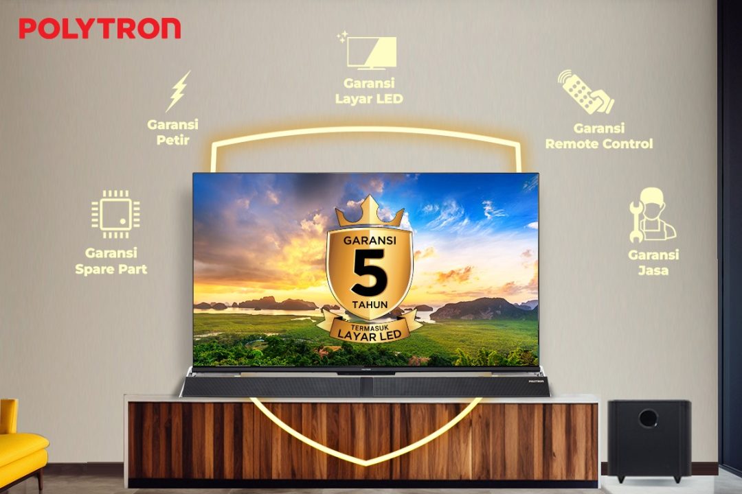 Polytron Tawarkan Garansi TV Lebih Panjang, 5 Tahun Ternasuk Panel LED 1 Garansi TV Polytron