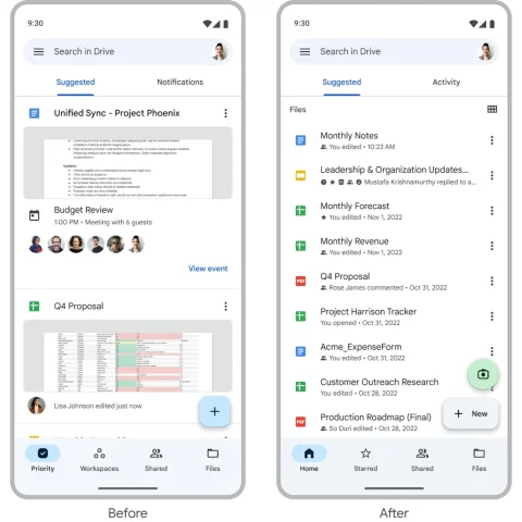 Google Desain Ulang Tampilan Homepage di Google Drive 2 Google Drive new homepage sugges