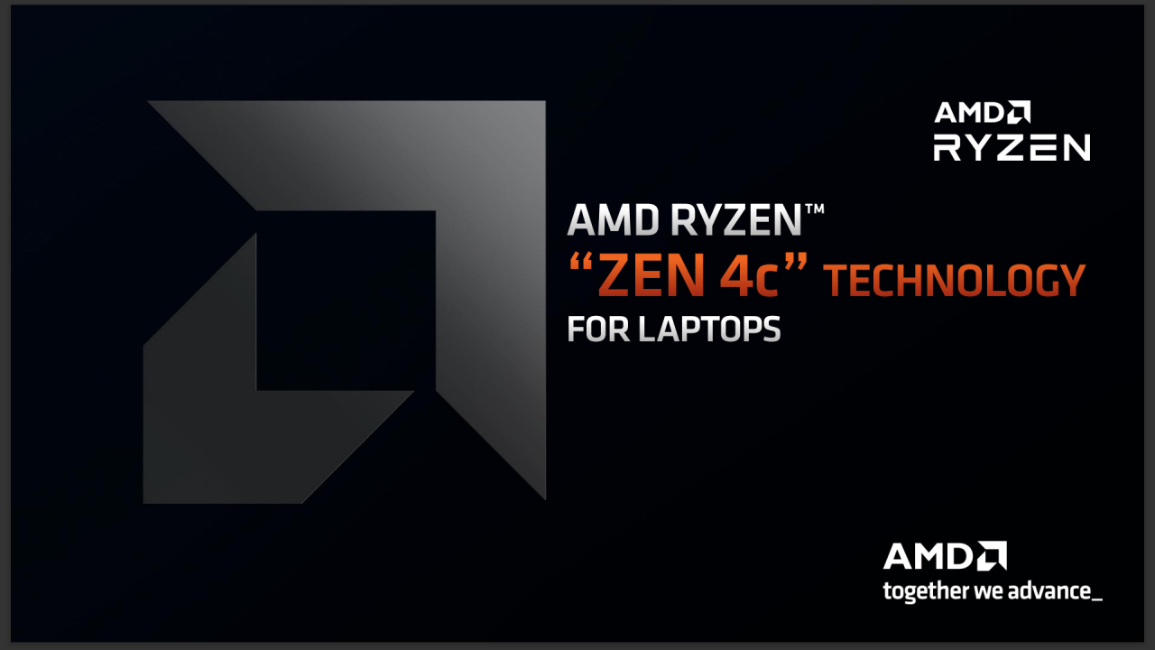 AMD zen 4c prosesor laptop