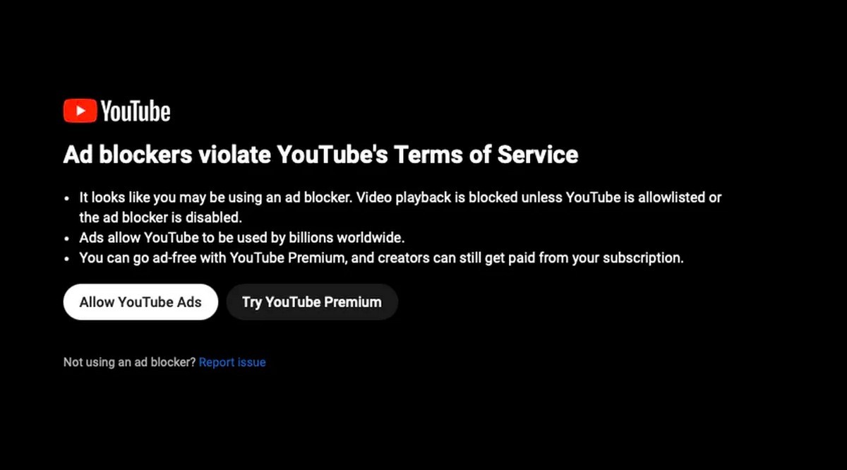 YouTube larang penggunaan adblocker pada platformnya.