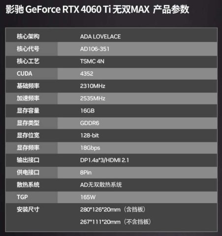 Galax Rilis RTX 4060 Ti Versi Kurus? 7 4060TI MAX SPEC 768x818 1