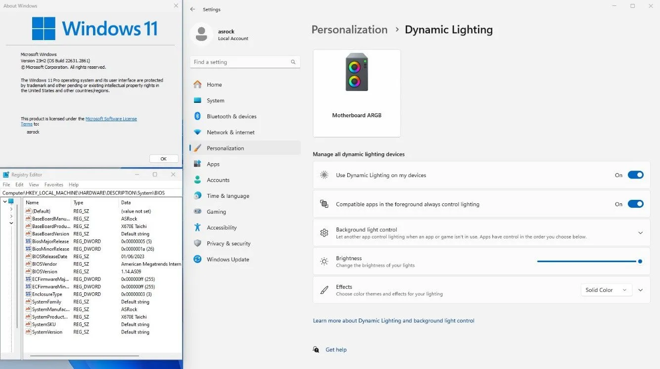 Jadi yang Pertama, Motherboard ASRock Dukung Windows Dynamic Lighting untuk Kontrol RGB 2 asrogb windows 11 rgb 2