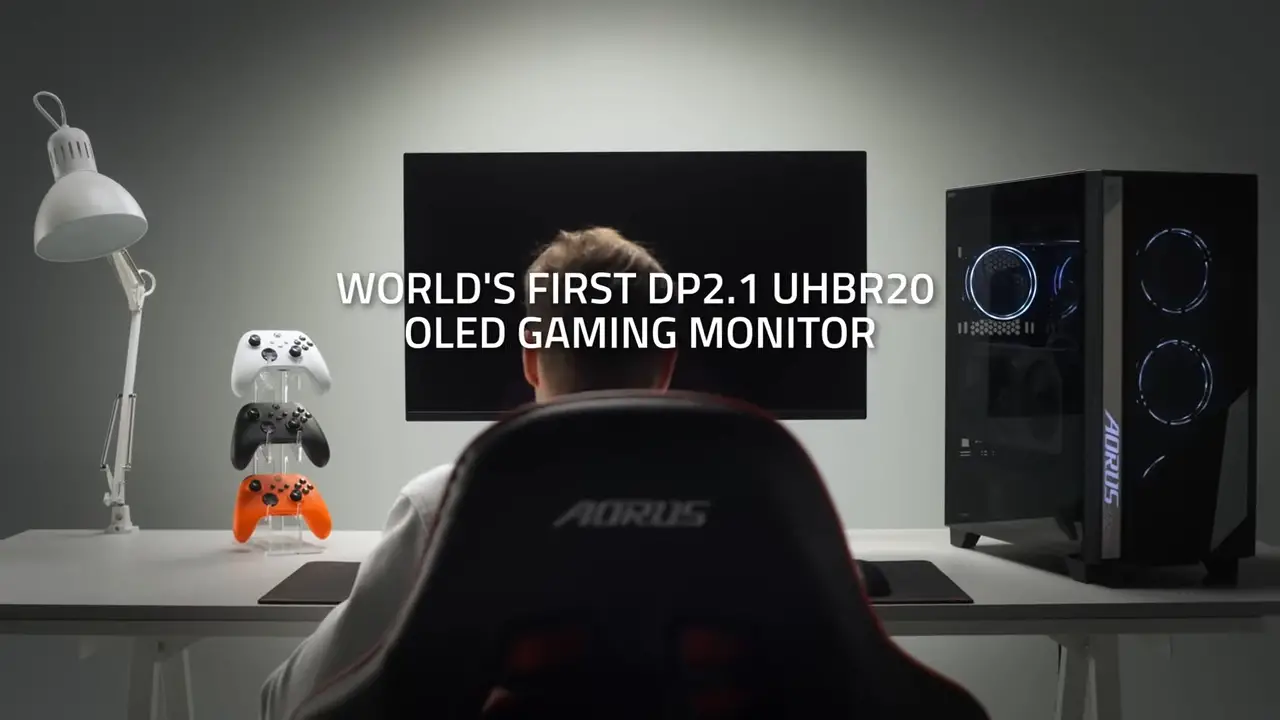 Gigabyte Luncurkan Monitor Gaming OLED dengan DisplayPort 2.1 Pertama di Dunia 17 Worlds First DP2.1 UHBR20 OLED Gaming Monitor AORUS FO32U2P Official Trailer