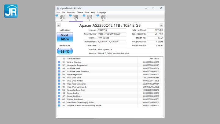Review Apacer AS2280Q4L : SSD M.2 PCIe Gen 4 Terjangkau 9 Apacer AS2280Q4L