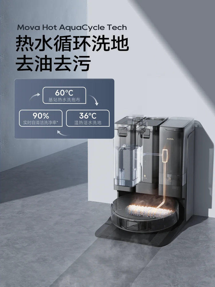 Neue dreame mova g30 ultra waschen fegen und wischen integrierte voll automatische wasser versorgung