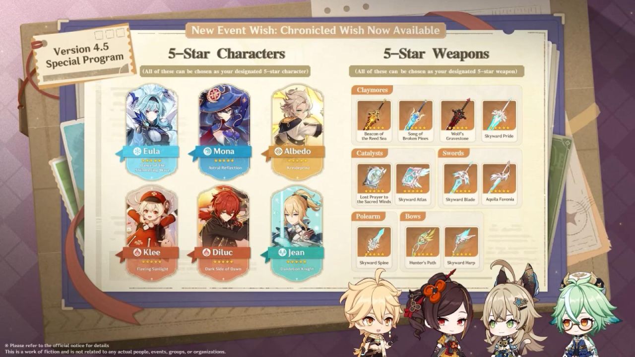 Genshin Impact 4.5 Perkenalkan Sistem Banner Gacha Baru – Chronicled Wish 12 8bbdb4d936830ac38ae1a99ab276be68