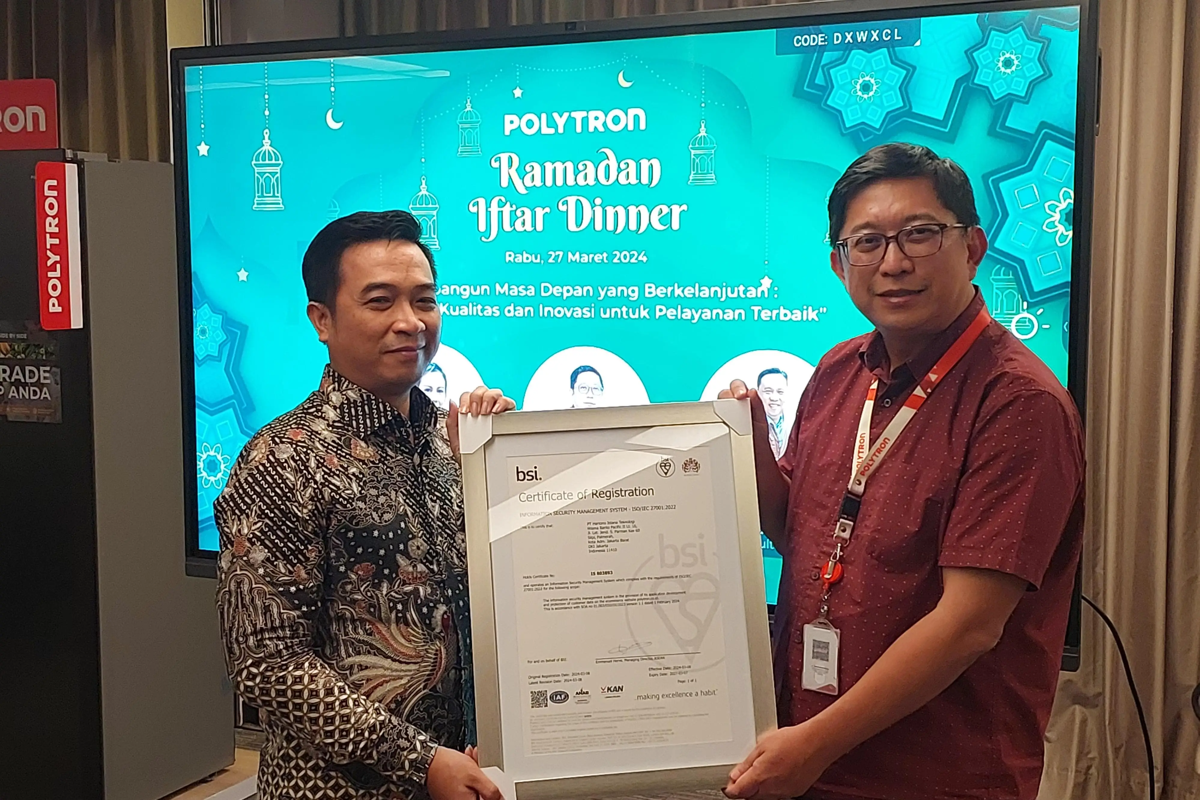 Marak Isu Kebocoran Data, POLYTRON Kantongi Sertifikasi ISO 27001 49 POLYTRON ISO 27001