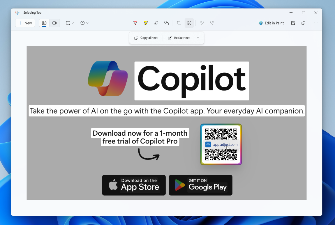 Update baru snipping tools di Windows 11