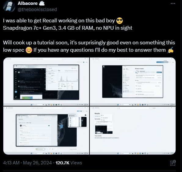 Fitur AI Baru Microsoft recall di windows on Arm lawas