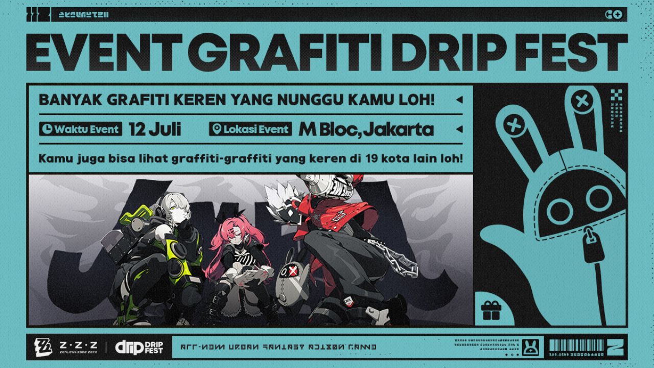 Zenless Zone Zero Akan Gelar Event Graffiti di 19 Kota Indonesia! 1 1ba73662dd96cfa56be137a677b2263f