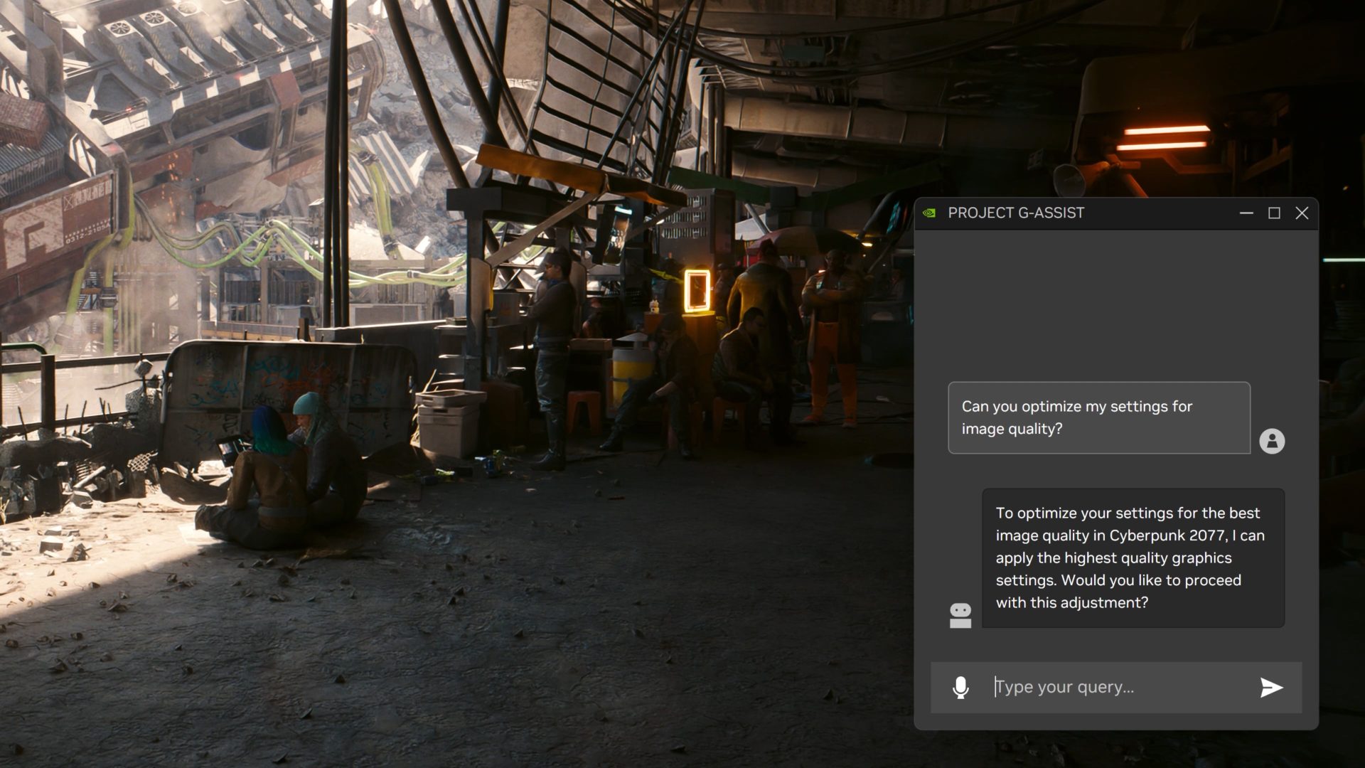 project g assist optimize settings