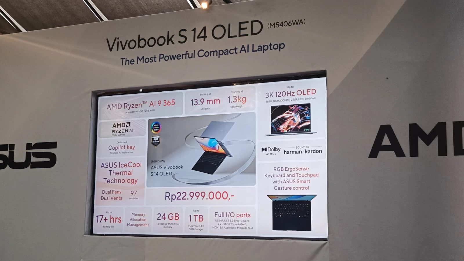 ASUS Vivobook S 14 OLED (M5406WA) Rilis, Kini Dibekali Ryzen AI 300 Series! 5 ASUS Vivobook S14 OLED M5406WA 3