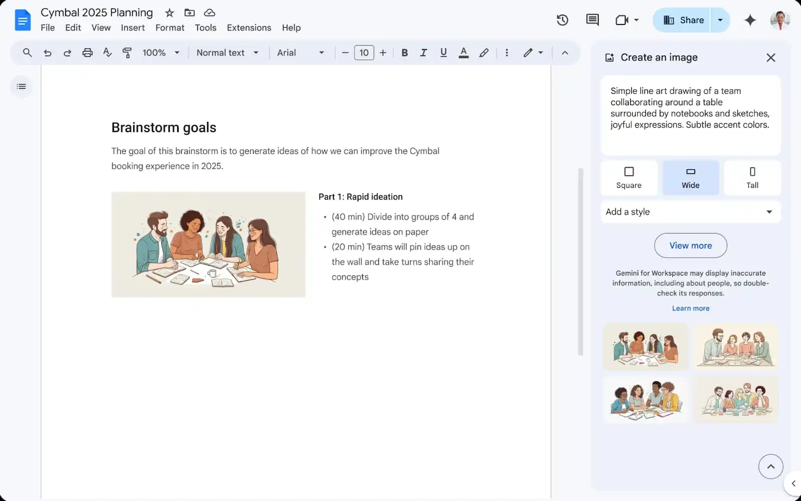 Google Docs Dapat Fitur AI Image Generator Berbasis Imagen 3 2 Google Docs image generation 1