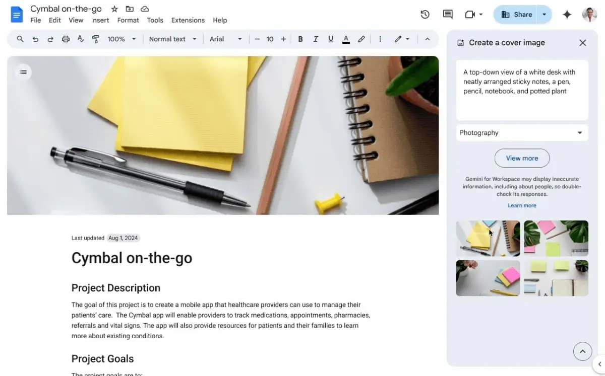 Google Docs Dapat Fitur AI Image Generator Berbasis Imagen 3 3 Google Docs image generation 2 1