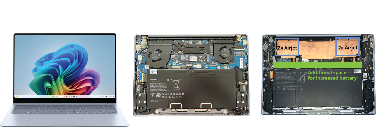 Performa Galaxy Book4 Edge 14” Meningkat 50% Berkat Pendingin Frore Systems AirJet 1 Samsung Galaxy Book4 Edge 14