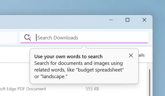 Microsoft Uji Coba Sistem Pencarian Berbasis AI di Windows 2 windows search ai file