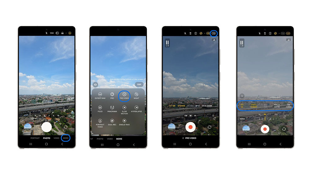 Tiga Tips Pakai Galaxy LOG di Galaxy S25 Series Bikin Konten Lebih Sinematik 32 2. Aktifkan mode Pro Video untuk menggunakan fitur Galaxy Log 1000x563 1 1
