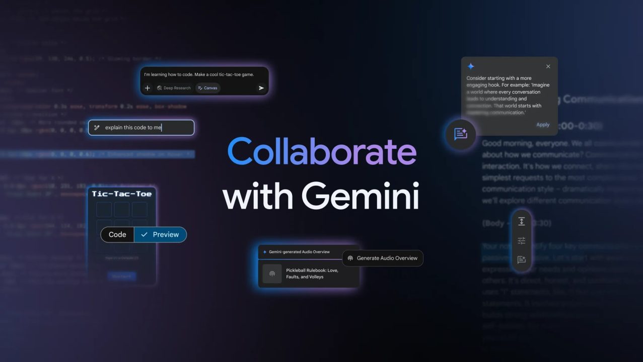 Gemini Audio Overview dan Canvas
