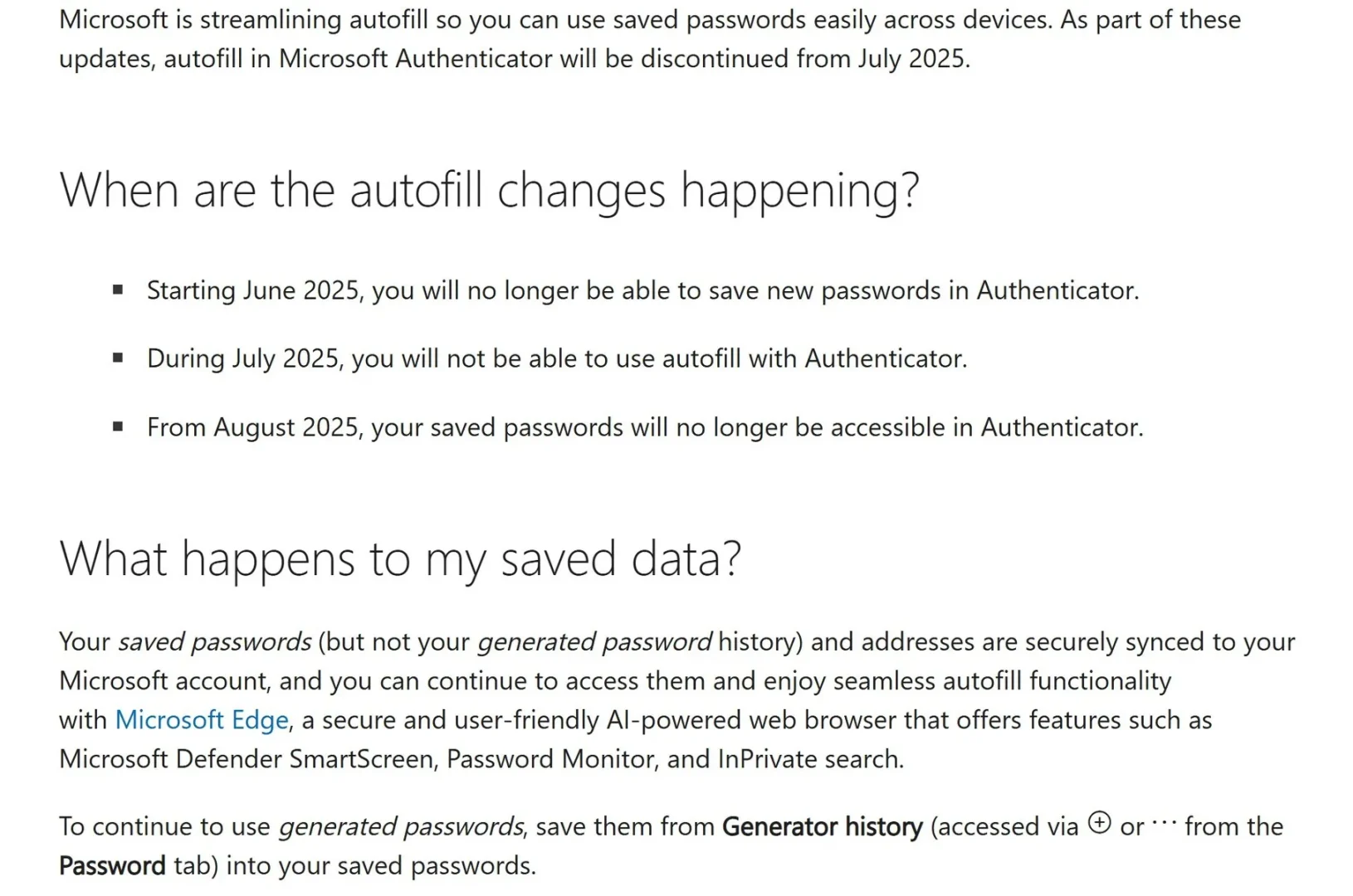 csm Microsoft Authenticator warning Generated passwords will be deleted August 2025 b 1016327e8e