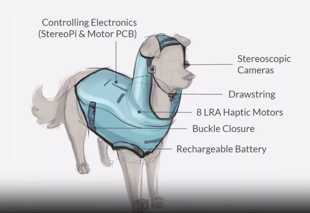 Rompi Pintar Ini Bisa Bantu Anjing Tunanetra  2 Rompi Pintar untuk Anjing Tunanetra