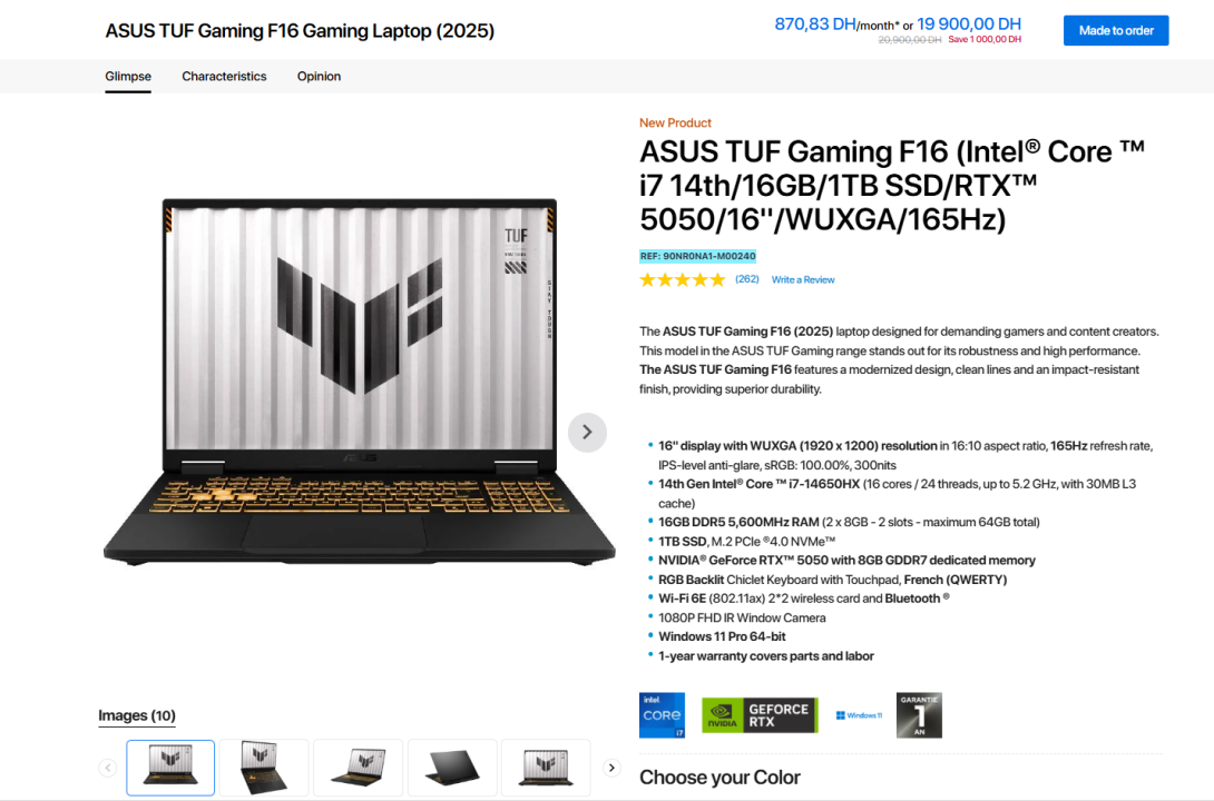 RTX 5050 Segera Hadir, Ini Bocoran Spesifikasinya! 2 ASUS TUF Gaming F16 RTX 5050 listing