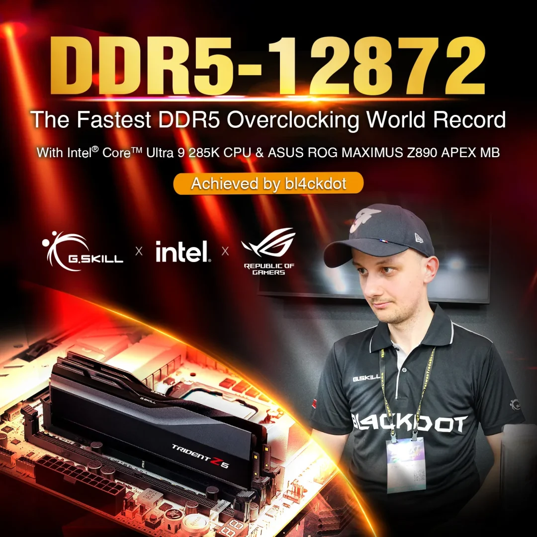 Rekor Overclocking Memori Dunia Kembali Pecah, DDR5 Capai 12.872 MTs