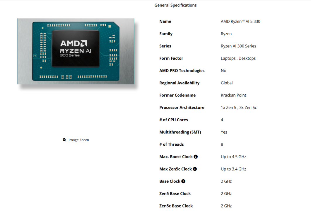 AMD Diam-diam Luncurkan Ryzen AI 5 330, Bawa NPU Sampai 50 TOPS 1 ryzen ai 5 330