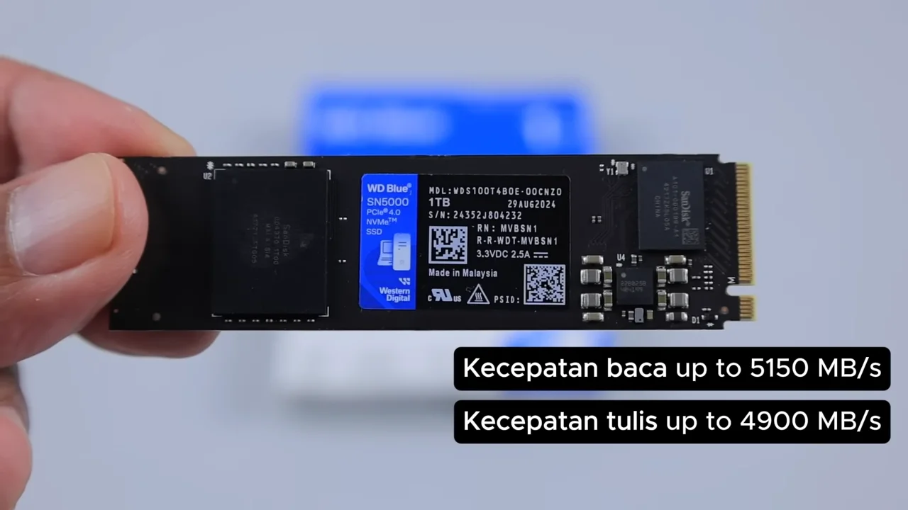 Review WD Blue SN5000 NVMe SSD 1 TB: SSD dari SanDisk yang Cocok Untuk Content Creation! 2 WD Blue SN5000 NVMe SSD 1 TB 2