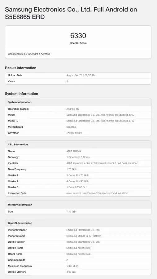 Bocoran Benchmark Exynos 1680, Tawarkan Peningkatan Grafis 2 Kali Lipat! 4 1a6d45f702037ef6f409c32a7930f311