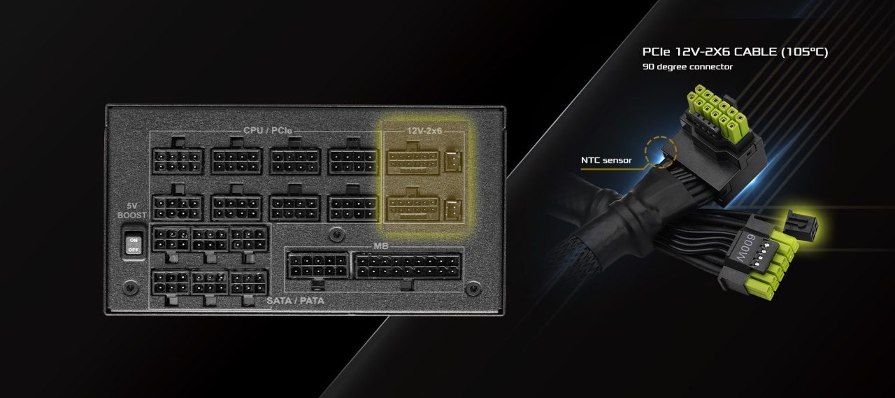 ASRock Luncurkan Kabel Power 12V-2x6 16-Pin dengan Sensor Suhu 1 asrock kabel power 12v-2x6 L-type