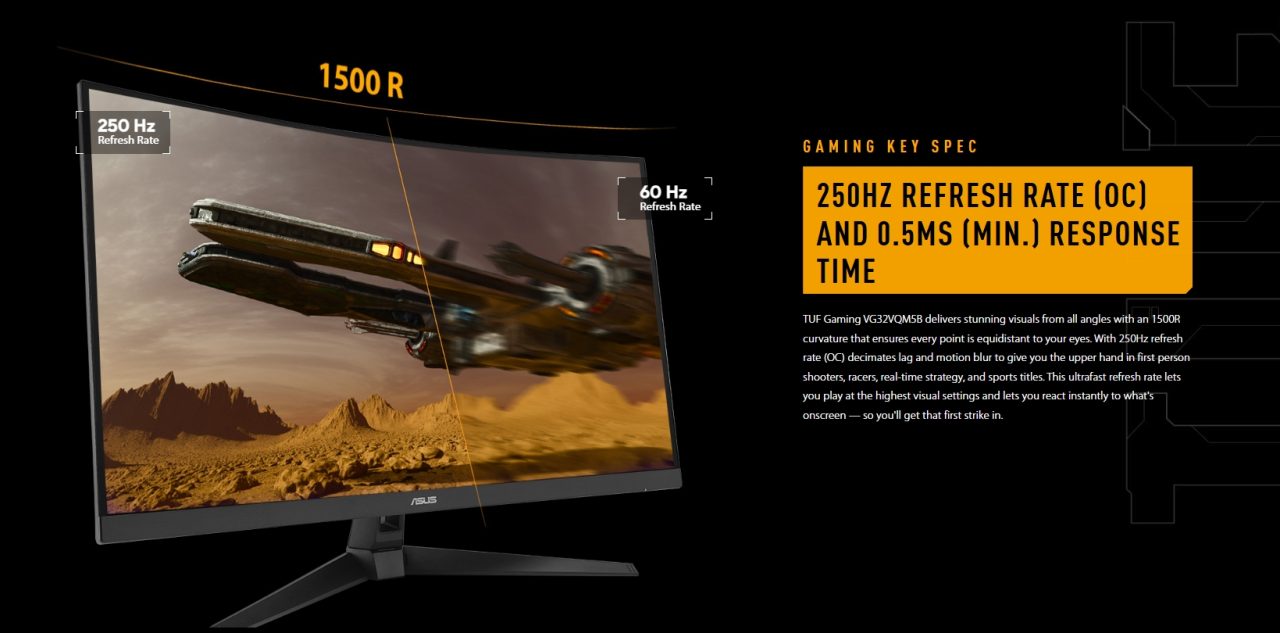 ASUS Rilis TUF Gaming VG32VQM5B, Bisa Di-overclocked Sampai 250Hz. 2 ASUS TUF Gaming Monitor