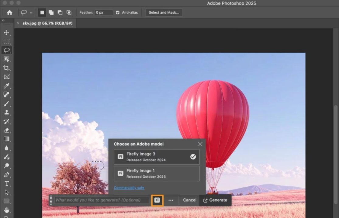 Adobe Tambah Fitur Editing AI di Photoshop, Ngedit Makin Cepat! 5 Gen AI Model Picker
