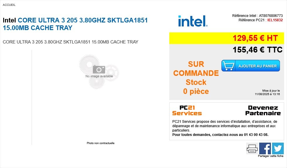 Intel Core Ultra 3 205 Muncul di Marketplace Online, Bakal Jadi CPU Arrow Lake Paling Terjangkau? 2 intel core ultra 3 205 listed