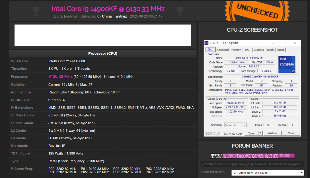 Lari Kencang di 9.13 GHz, Intel Core i9 Pecahkan Rekor Baru Overclocking CPU! 1 intel core i9 14900kf overclocked to 9.13 ghz