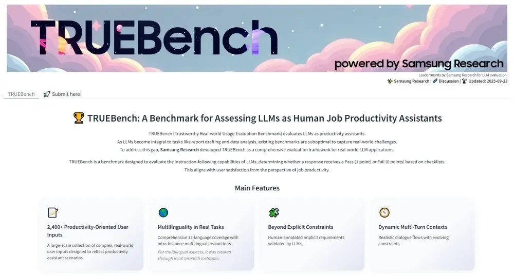 Samsung Luncurkan TRUEBench, Benchmark Khusus Model AI 3 Benchmark AI Samsung TrueBench