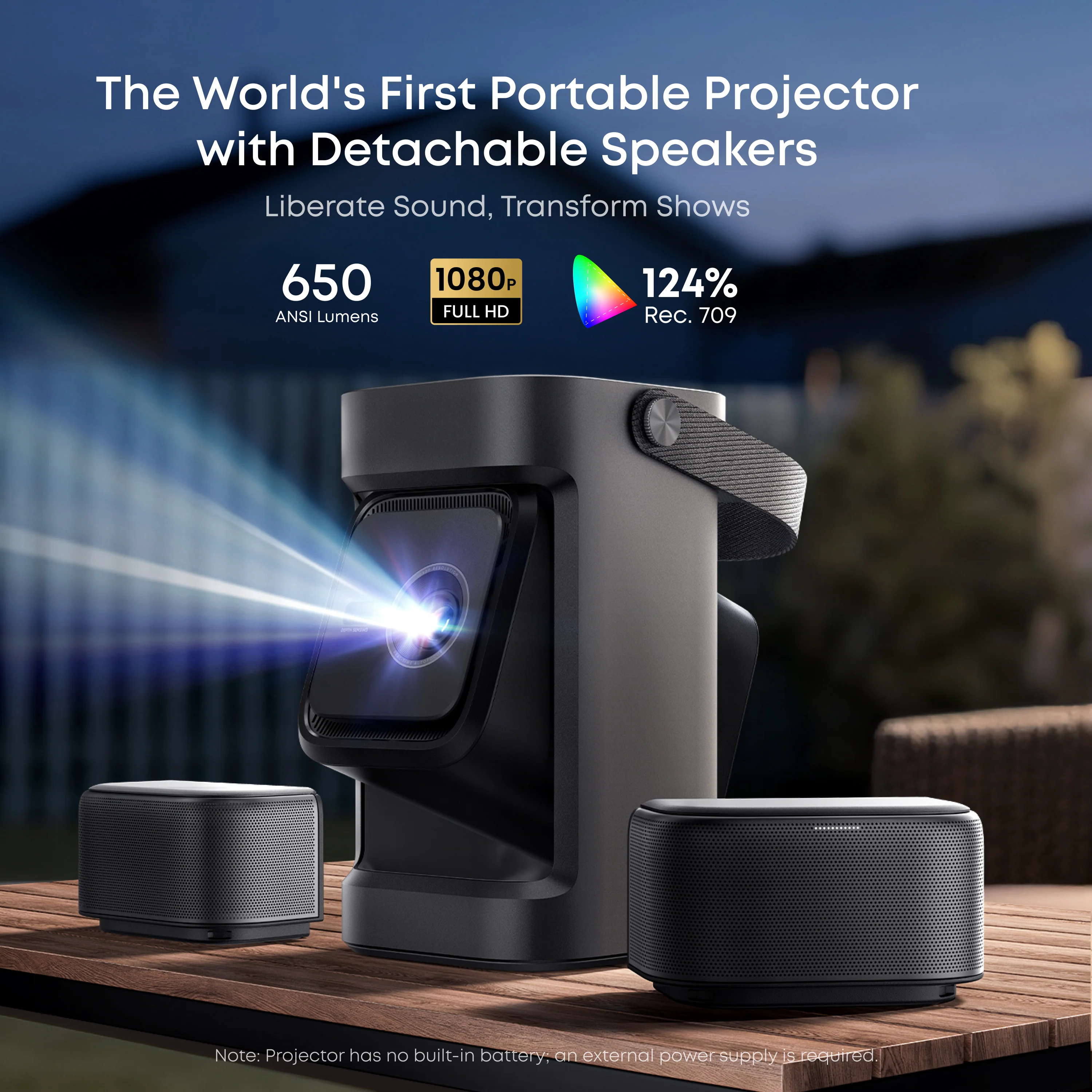 Proyektor Portabel Anker Punya Speaker yang Bisa Dilepas-Pasang 8 Proyektor Portabel Anker