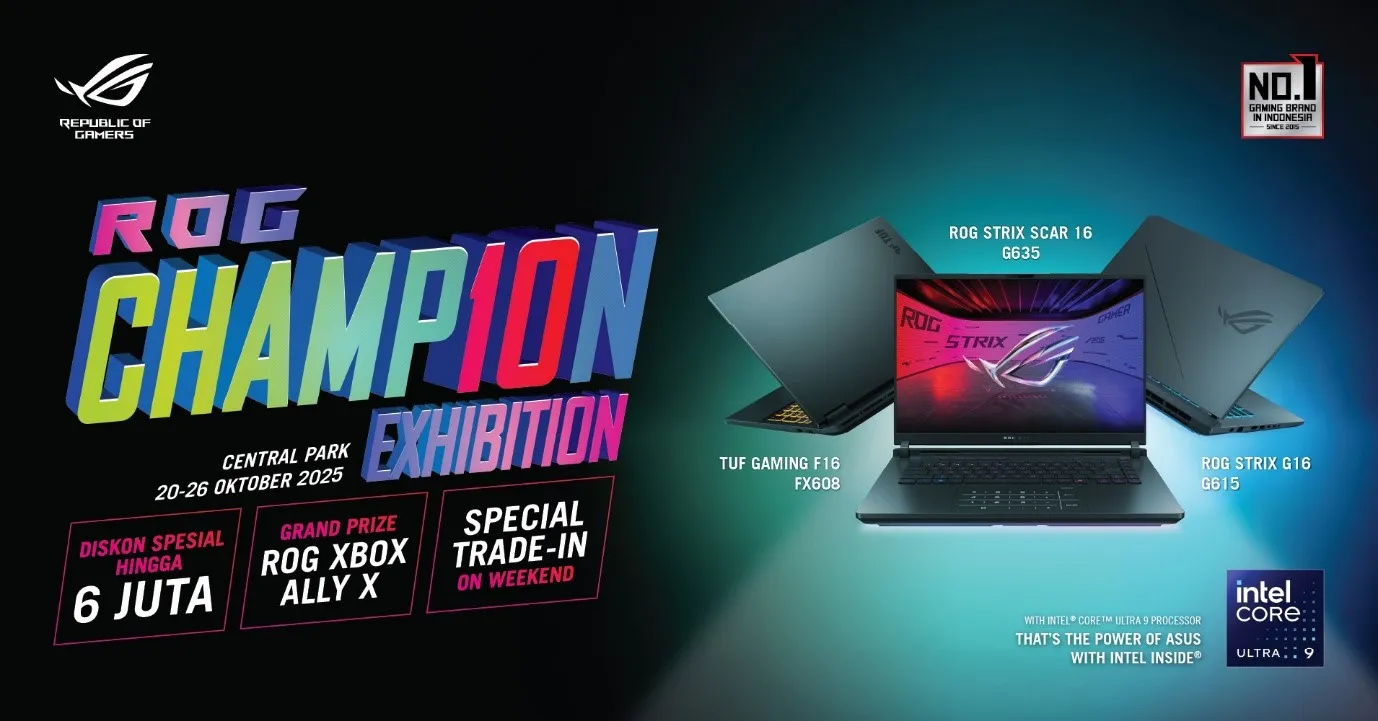 Sambut Kehadiran ROG Xbox Ally Series, ASUS Gelar Exhibition ROG CHAMP10N 5 Sambut Kehadiran ROG Xbox Ally Series, ASUS Gelar Exhibition ROG CHAMP10N