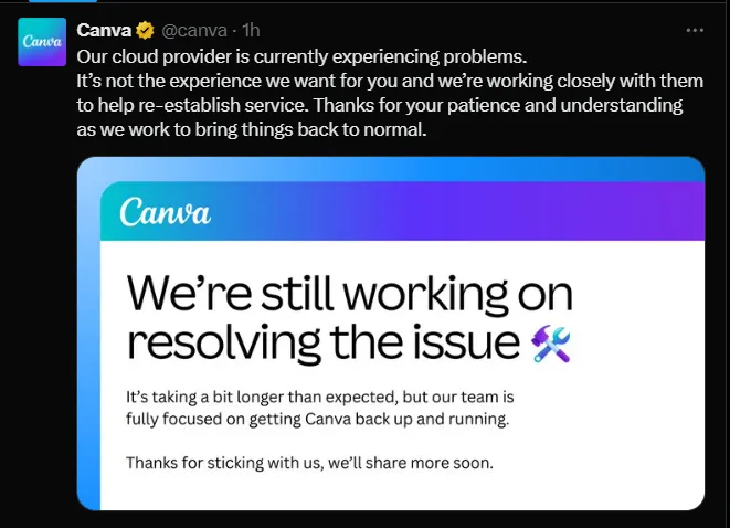 Canva, Roblox, Snapchat, Hingga Reddit Down, Ternyata Ini Sebabnya! 5 canva